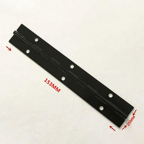4 Pack 6 Inch Heavy Duty Metal Piano Hinges Continuous Cabinet Doors Toolbox Hardware With Pre Drilled Countersunk Holes showing dimensions 153mm x 25mm.
