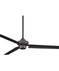 Cool Industrial Style Gun Metal Fifty Four Inch Three Blade Ceiling Fan With Matching Blades Quiet Four Speed Reversible Motor Includes Wall Control And Downrod Perfect For Stylish Modern Homes