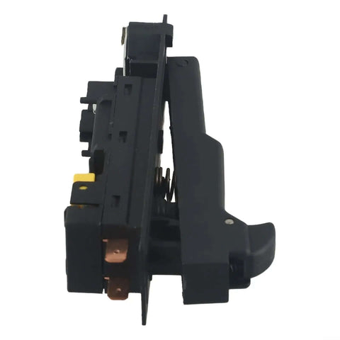 Side view of Angle Grinder Switch Replacement for GWS-20-180, 250V 12A Trigger Switch, On Off Button, metal and plastic.