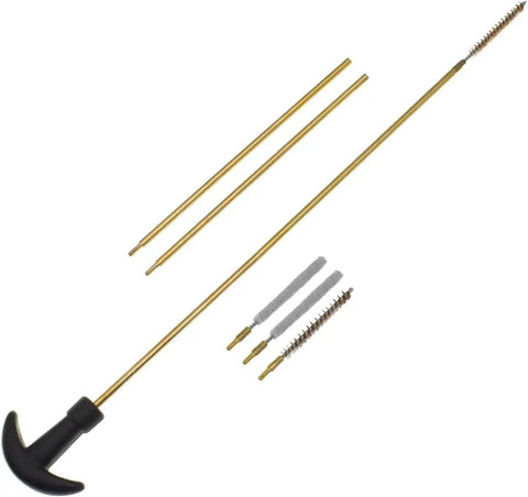 Air Rifle And Pistol Barrel Cleaning Kit For.177 And.22 Calibers, Copper Brush Set with handle, rods, and tips for gun care