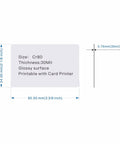 Diagram of 50 Pack RFID Smart Cards For Easy Access Control And Hotel Doors MIFARE Classic 1K 13 56MHz 14443A showing dimensions.