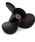 Aluminum Boat Propeller 10.3 Inch Diameter 12 Pitch Right Hand 14 Spline 3 Blade Fits 15 To 35 HP Stern Drives For Johnson Evinrude OMC BRP Outboard Motors Part 765050