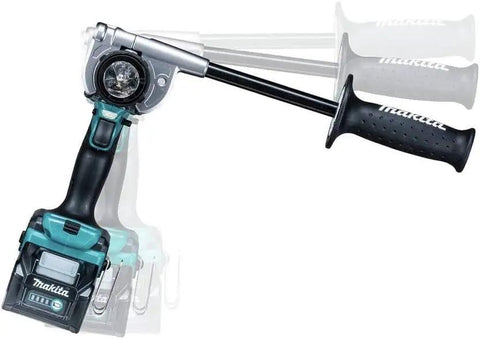 Hardcore Brushless Cordless Drill Driver Kit With 1/2 Inch Keyless Chuck 40V Max Lithium Ion Battery And Fast Charger showing bending neck and handle.