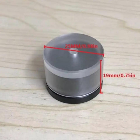 Plastic Watch Mainspring Barrel Closure Tool, 25mm diameter, on wooden surface, durable DIY repair accessory