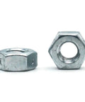 Heckin Tight Grip Heavy Duty Two Way Reversible Lock Nuts Zinc Plated Steel One Inch Fourteen Thread Center Lock hardware view.