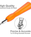 Screwdriver With Double Head Torx T6 T15 For Ring Video Doorbell Systems with industrial-grade S2 steel handle and bit close-up.