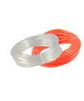 Game Changer One Quarter Inch Outer Diameter Polyurethane Pneumatic Tubing Pipe with clear and orange hoses for shop use.