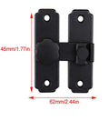 Heavy Duty Stainless Steel Barn Door Lock And Sliding Gate Hasp With Rustproof Buckle Latch For Indoor Security, side view with dimensions.