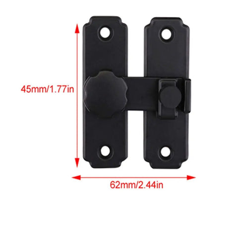 Heavy Duty Stainless Steel Barn Door Lock And Sliding Gate Hasp With Rustproof Buckle Latch For Indoor Security, side view with dimensions.