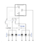 Wiring diagram for Three Pin LED Electronic Flasher Relay Module For Fixing LED Turn Signal Bulbs And Hyper Flash Compatible With GM Cars