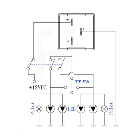 Wiring diagram for Three Pin LED Electronic Flasher Relay Module For Fixing LED Turn Signal Bulbs And Hyper Flash Compatible With GM Cars