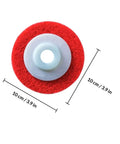Red 10cm nylon grinding wheel from Nylon Grinding Wheels Set For Power Grinders, Pro Grade Polishing Discs For Jewelry And Glass.