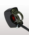 Side view of Universal 12V DC Motorcycle Handlebar Push Button On Off Switch With 18 Inch Wire 10A Fits Seven Eighths Inch Handlebars