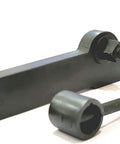 Straight Shank Lathe Parting Tool Holder With HSS Blade for Pro Grade Parting Off And Narrow Groove Cutting, close-up view