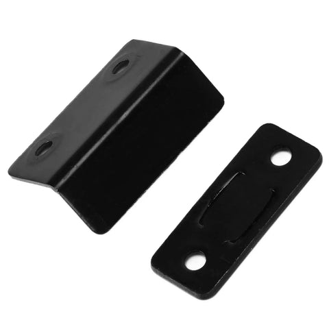 Black rustproof Cabinet Door Magnetic Catch with Suction Stop No Drill Easy Install L Shaped Steel Magnet for drawers