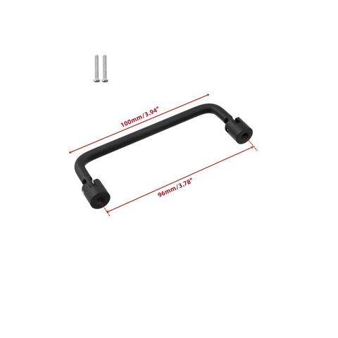 Slick Black Aluminum Folding Pull Handle Ninety Degree Swivel For Cabinet And Drawer Hardware No Sweat Installation 3.78 Inch Center Mount Premium Furniture Refresh