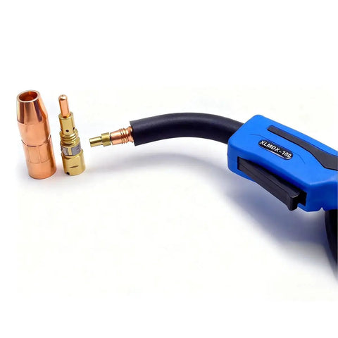 Check Out This Killer MIG Welder Gun That Totally Fits Your Miller Multimatic Millermatic And Comes Loaded With Tips Nozzle Plus Diffuser In 15 Foot Length Perfect For Smooth AccuLock MDX-100 Jobs You Got, featuring nozzle and diffuser.
