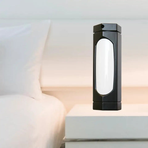 Max Matte Black Reading Lamp With A Twist To Reveal Or Hide Light For Shabbos Halacha Safe Dope Kosher Friendly Desk Or Table Light For Home Office And Gift Ready on bedside table