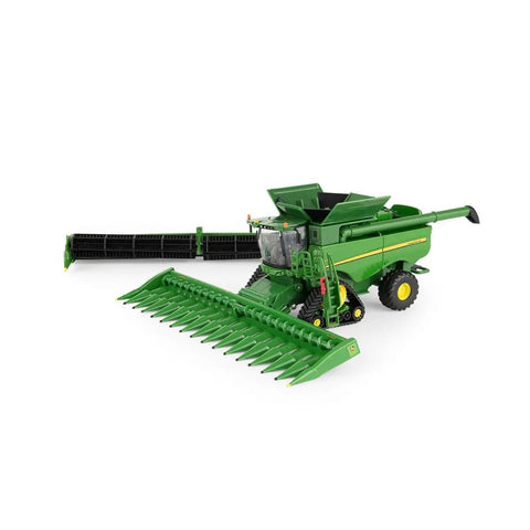 One Sixty Four Scale S780 Harvesting Combine Toy From Prestige Collection Ultra Realistic Tracked Model with dual heads