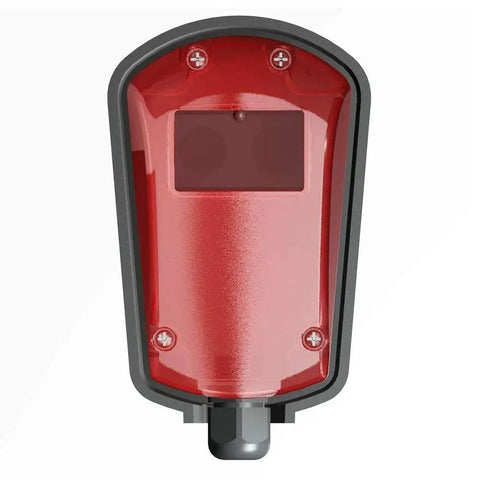 Front view of Wired Infrared Gate Opener Safety Photo Eye Sensor for Automatic Gates, Retro-Reflective Photo Cell Detector, model LM104A