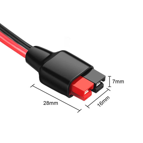 10AWG Solar Panel Cable Connector Kit Beefy Copper Wire 1.6 Ft Extension Compatible With Solar Connector Anderson Connector