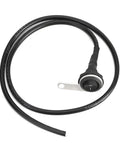 22mm Motorcycle Handlebar Light Switch Stainless Steel Single Spotlight Control Button with wiring for ATVs and bikes.