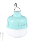 20W LED Camping Lantern Rechargeable, 1200LM Output, 3000mAh Battery, IP65 Waterproof, shown with USB-C cable