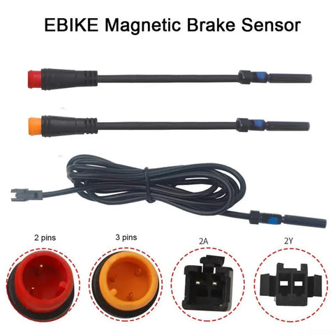 High-Performance E Bike Brake Sensor Cut Off Switch Instant Power Shutdown For 2 Pin Or 3 Pin Wiring With 30 Cm Cable For Quick Safe Stops, 30 cm cable