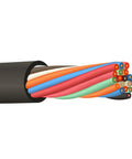 Heavy Duty 16/18 SOOW Portable Cable 600V Black 25 Ft Industrial Power Cord For Tools And Equipment, 18 Conductors, 5 Amp, Flexible Insulated Cable For Construction Sites And Workshops black multi-core cable cutaway