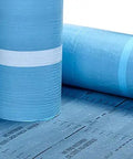Hassle Free Peel And Stick Roof Underlayment Mid Ply Membrane roll details showing blue exterior for quick install.