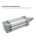Heavy Duty Aluminum Pneumatic Cylinder Featuring Double Acting Air Design For Industrial Automation And Efficient Material Handling Systems Built Different With Durable Anodized Barrel For Rock Solid Performance, hard aluminum alloy cylinder block.