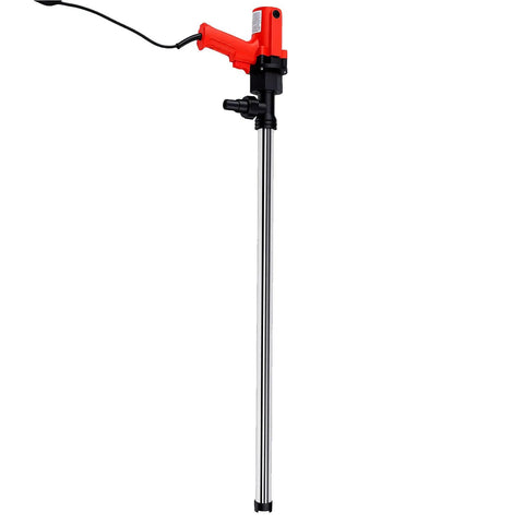 Eujgoov Electric Drum Pump For 200L And 220L Containers Fast Liquid Transfer 60 To 75 Liters Per Minute With 6 Gear Speeds For Workshops And Industrial Use Efficient Handheld Design