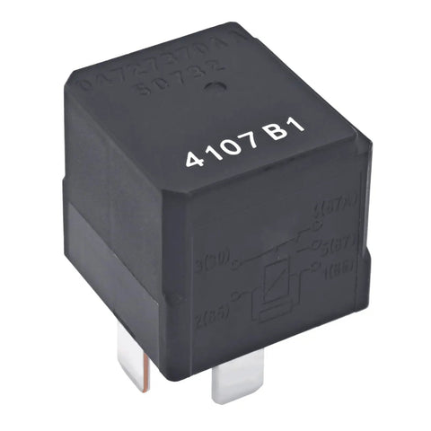 Pack of 2 12V DC 5-Pin Automotive Relay for Car and Truck - High-Performance OEM Direct Replacement for 04727370AA, 5081 B3, V4-1C-12V, Reliable Fuel Pump, Cooling Fan, and Electrical System Relay; black plastic relay