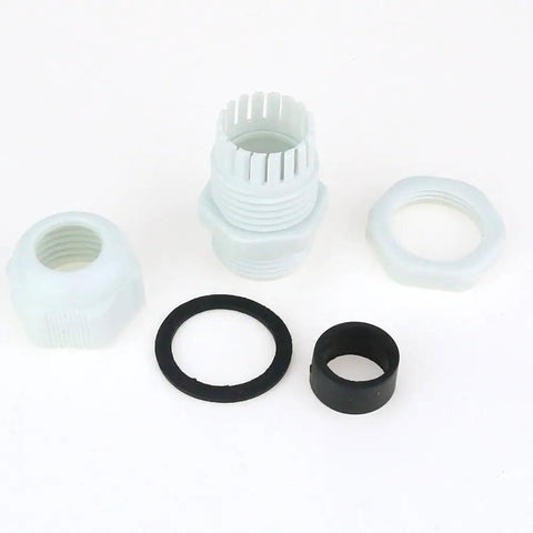 30pc Nylon Waterproof Cable Gland Kit With Adjustable Fit For PG7 PG9 PG11 PG13.5 PG16, Beefy Gray Seals For Outdoor Use