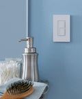 Single Pole Digital Dimmer And Timer Switch For Incandescent And Halogen Bulbs 300 Watt In Wall Dimmer on bathroom wall