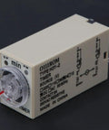 Built Tough H3Y2 Time Relay 8 Pin Base 24 Volts Adjustable Electronic Timer with clear dial for appliance control.