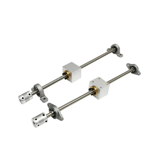Top Tier T8 Lead Screw Kit With 2mm Pitch And 8mm Diameter For Smooth 3D Printer CNC Upgrades Including Universal Mounting Hardware For Horizontal Vertical Use, lead screw kit with couplers and pillow blocks