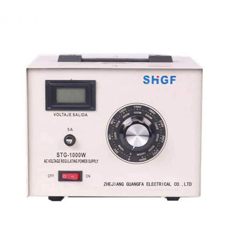 1000W Single Phase AC Autotransformer with 110V input and 0-300V adjustable output voltage regulator front view