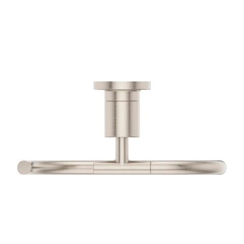 Brushed Nickel Towel Ring For Bathroom With Contemporary Style Concealed Screw Installation Premium Metal Construction