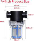 Inline Sediment Filter For Garden Hose And Pressure Washer, 3/4 Inch Female Thread, RV Water Pump Strainer With 100 Mesh Screen