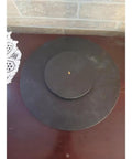 Mandala Dot Design 12 Inch Lazy Susan Turntable With Resin Finish Bright Multicolored Dots On Wooden Rim Artsy Cool Kitchen Organizer