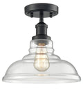 Dope Semi Flush Mount Glass Dome Ceiling Light Fixture With Modern Metal Frame For Hallways Entryways Cafes Bars Corridors And Porches
