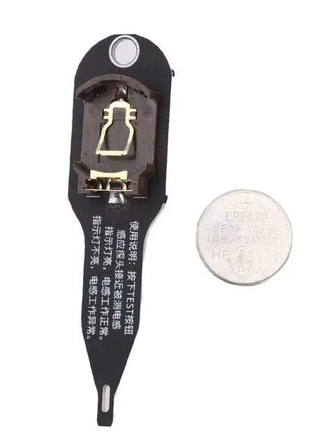 Inductor Tester for PCB and Motherboard Repair, Fast Fault Detection With Green Indicator Light shown with coin for scale.