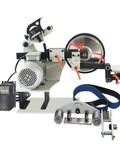 Straight Up Shop Ready 72 Inch Variable Speed Belt Grinder And Belt Sander With Beefy Stand For Custom Knives And Metal Jobs, showing motor and adjustable components.