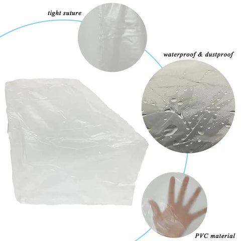 Rugged PVC Microscope Dust Cover For Full Size Lab Microscopes, Waterproof And Dustproof Shield Keeps Dust, Spills, And Debris Off SW380B 40X-2500X Gear, 22 X 13 X 20.8 Inches, Fits Medium To Large Microscopes, Easy Clean. transparent PVC cover with tight seams