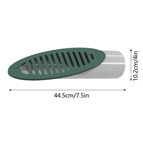 Angled Drainage Grate Yard Drain No Fuss Outdoor Drainage Tool with Built-In Grille Cover 4 Inch Drain Emitter Grate side view
