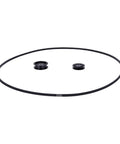 Complete Repair Kit For Lawn Mowers Featuring Premium Idler Drive Belt Pulley Set with black drive belt and dual pulleys for quick transmission fixes.