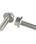 Durable Stainless Steel A2 70 M6 Flanged Hex Head Bolts DIN 6921 10mm Length 14.2mm Washer Diameter 6.6mm Head Height 25 Pack Flange Screws