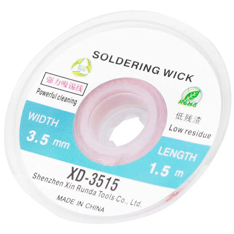 3.5mm Premium Copper Solder Wick for PCB Repair, Pro Grade Heat Transfer, Quick Oxidation Resistant, Two Sets Included