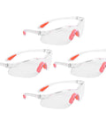 Four Pack Real Deal Fogless Safety Glasses With Thick Padding And Rounded Edges Windproof Splash Goggles built tough for construction work.
